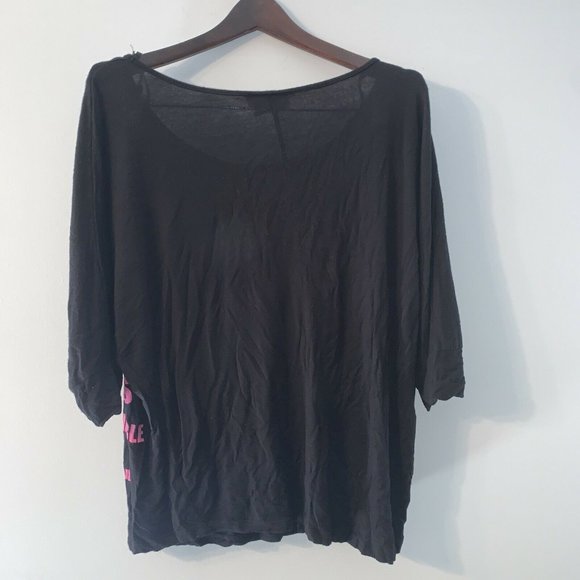 TIME AND A HALF Glamorous Graphic Sequin Stretchy Blouse 3/4 Sleeve 2XL - Picture 6 of 6